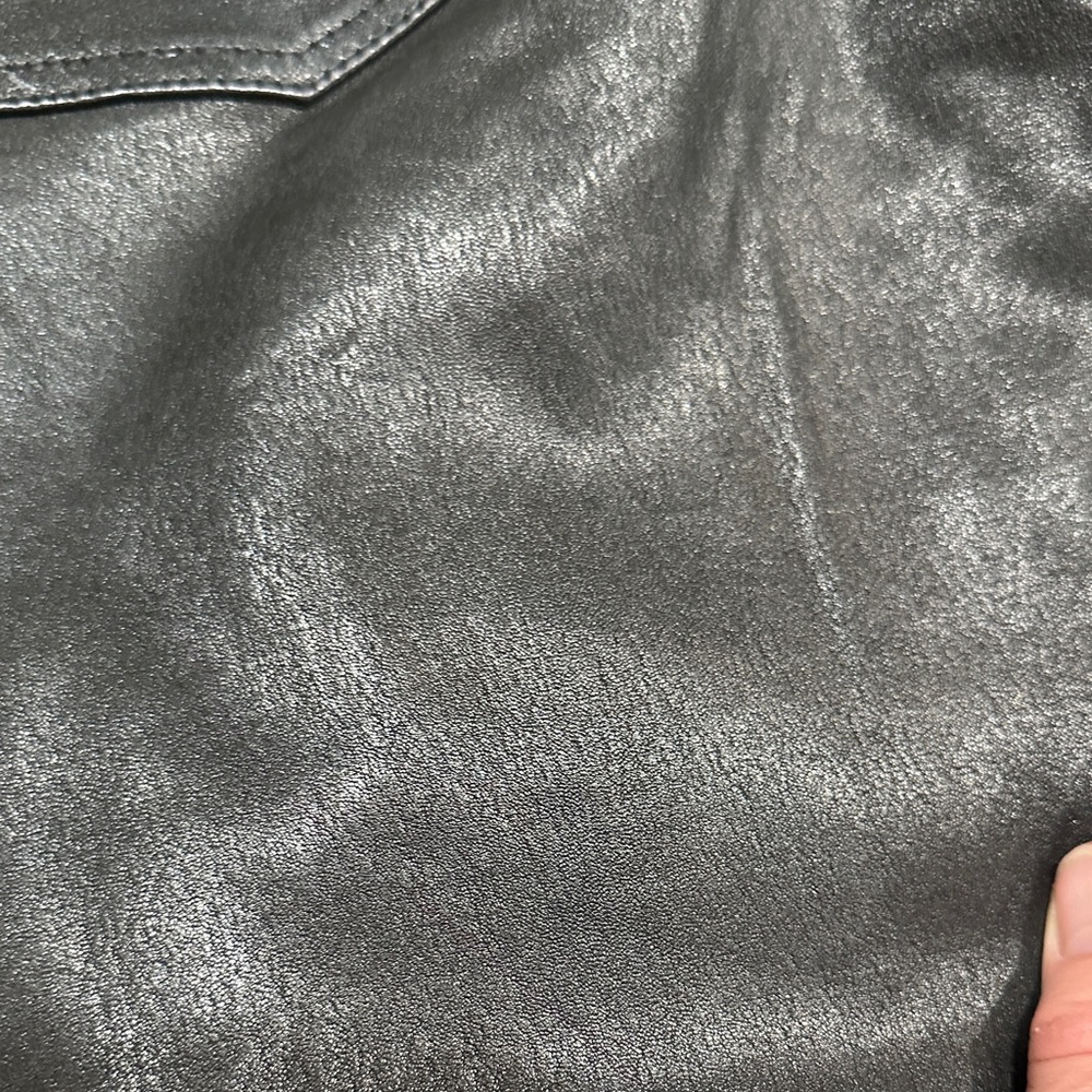 AG Adriano Goldschmied 100% Lambs Leather Straight Leg Pants - Picture 7 of 7